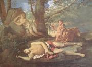 Nicolas Poussin E-cho and Narcissus (mk05) oil painting reproduction